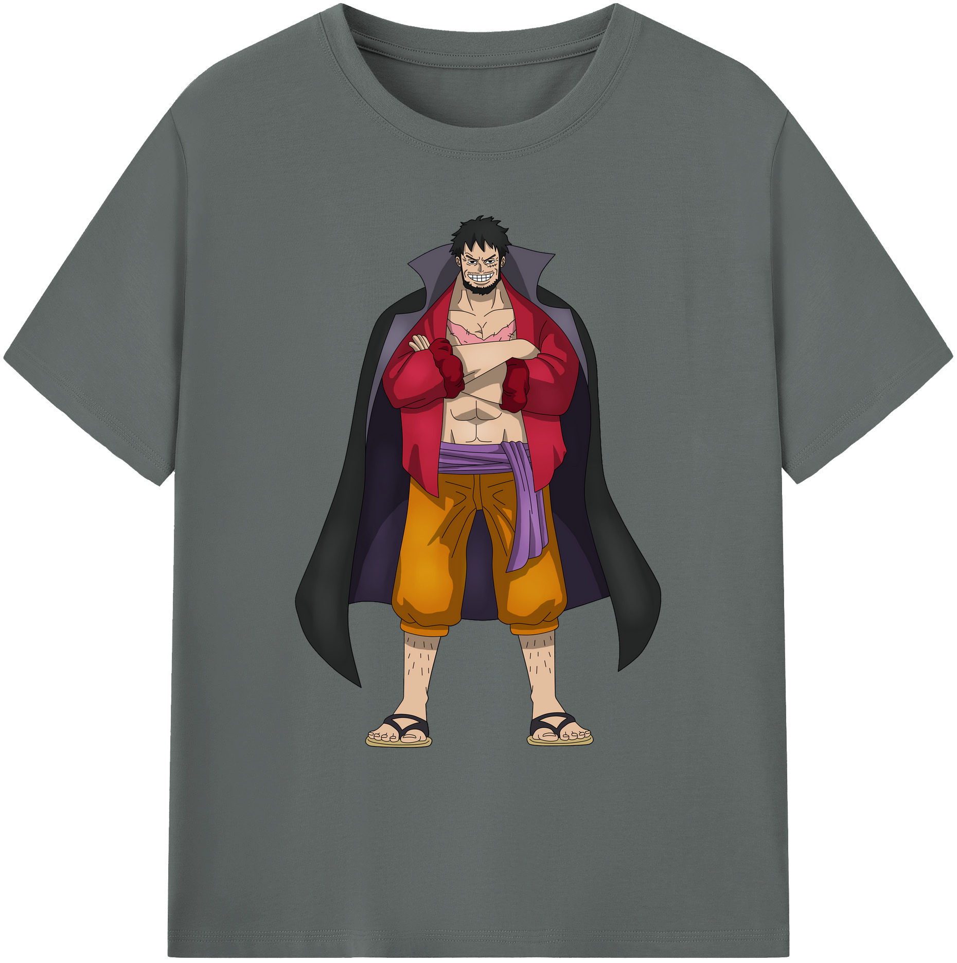 ワンピース モンキー・D・ルフィ ONE PIECE Monkey D. Luffy 綿100％ メンズ半袖Tシャツ｜肌触りやわらか＆通気性